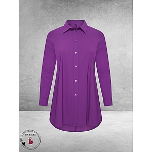 PLUS BASICS Blouse Long Lavender